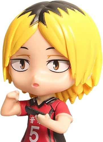 Miniatura 5 de Juego de 6 figuras de acción de anime, modelo de figura de juego de estatua de muñeca de dibujos animados, colección de adornos de sala de dibujo,