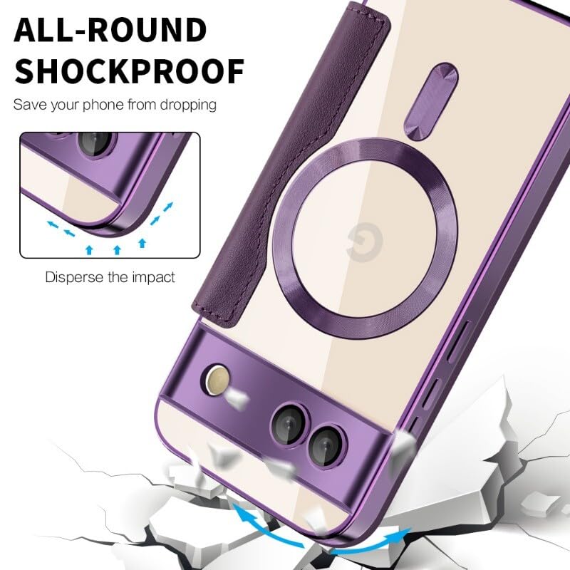 Coque Pixel 9 rose transparente à rabat pour un style chic au quotidien