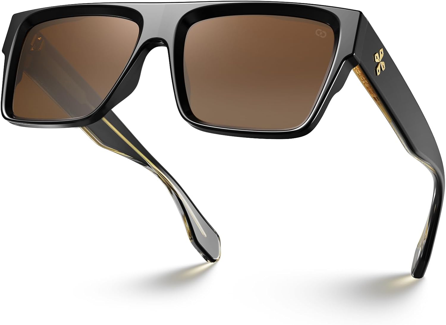 VISOONE Oversized Square Flat Top Sunglasses Women Men Retro Trendy Fashion Accessories UV400 Protection Shades Alba