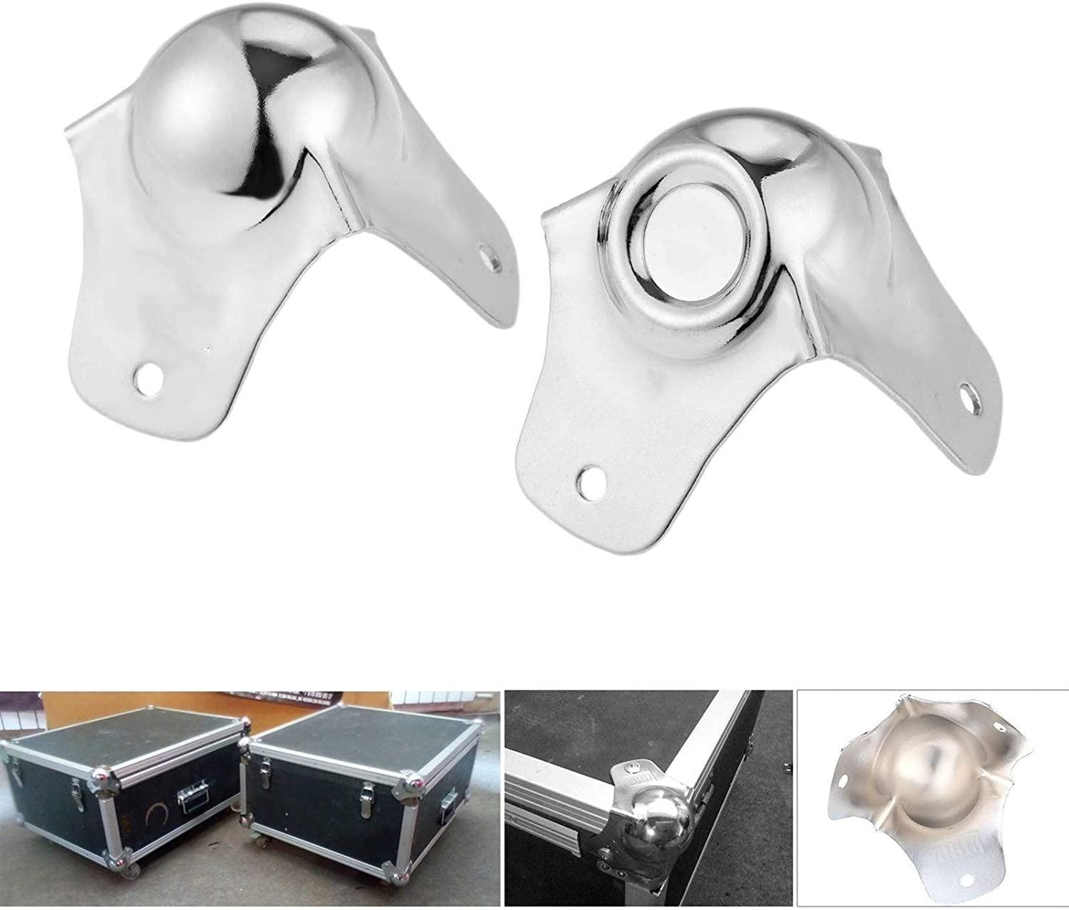 Protectores de Muebles Esquina, Protector de Esquina de Borde, 1 Pieza Muebles artesanales Forma de Bola de Metal Soporte de Esquina Protector de protección para Maleta de Madera Cuerno Bolsas de ai