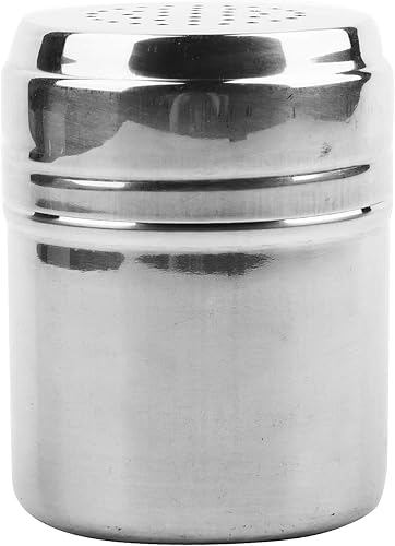 Miniatura 9 de Salero de azúcar y polvo, de acero inoxidable, tamiz de botella de polvo de dragado, condimento, condimento, sal, pimienta, chile, café, polvo para