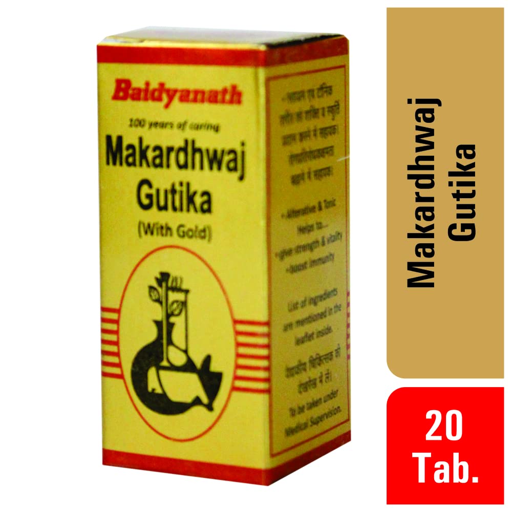 Baidyanath Asli Ayurved Makardhwaj Gutika with Gold | Boost Immunity - 20 Tablets 2