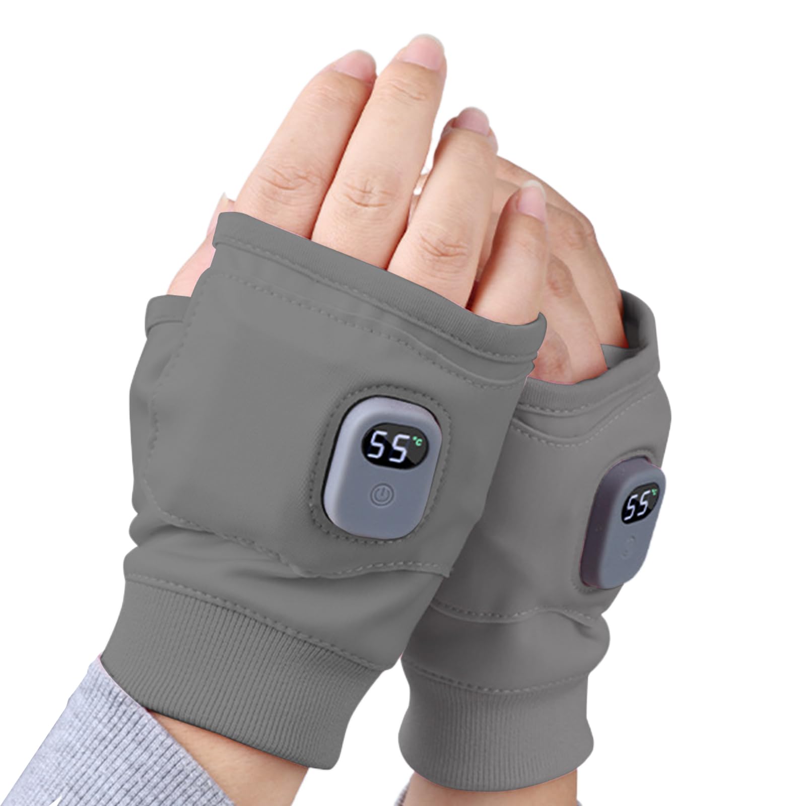 Guantes calentadores de manos eléctricos, recargables, control de temperatura de 3 niveles para ciclismo, correr y senderismo