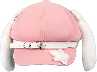 JIAHG Sweet Puppy Ears Beret Hat Cute Bunny Animal Ear Lolita Cabbie Cap Adjustable French Painter Y2K Fashion Beanie Cap