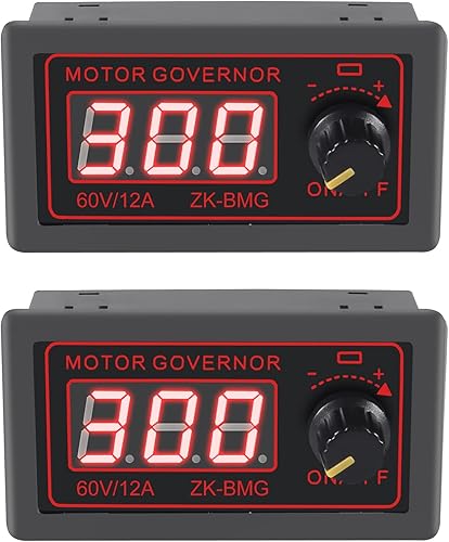 UMLIFE Controlador de velocidad del motor, PWM DC 12V 24V 60V 500W Regulador de velocidad ajustable con interruptor giratorio variable continuo PWM