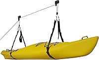 RAD Sportz Kayak Hoist - 125lb Overhead Pulley Storage System for Kayaks, Canoes, Bikes, Ladders | Garage Ceiling Mount
