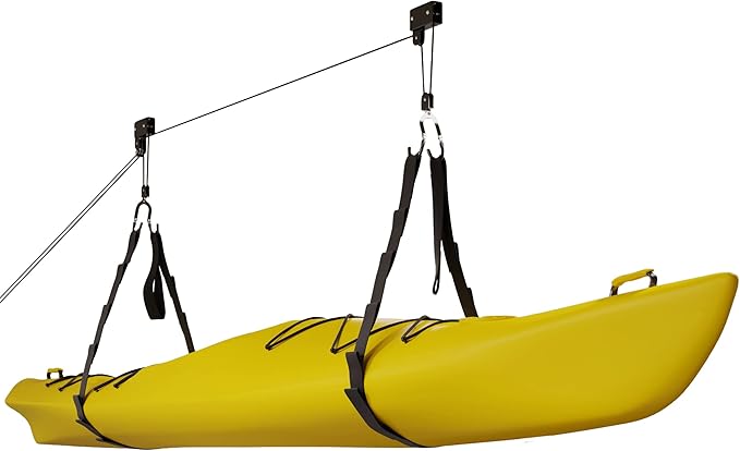 RAD Sportz Kayak Hoist Quality Garage Storage Canoe Lift with 125 lb Capacity Even Works as Ladder Lift Premium Quality