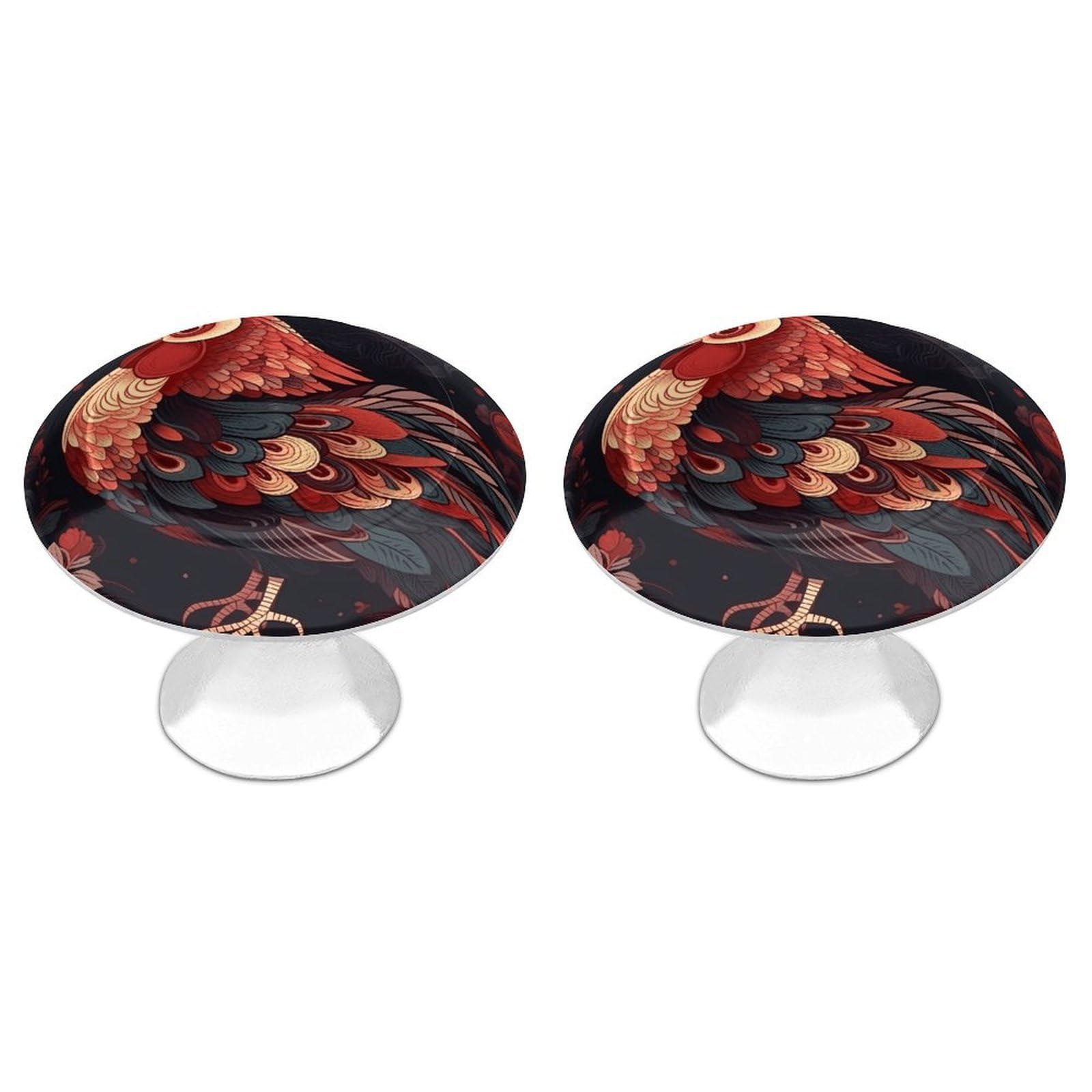 Btcowzrv Style Zodiac Sign Chicken 2 Pack Cabinet Knobs Drawer Pulls