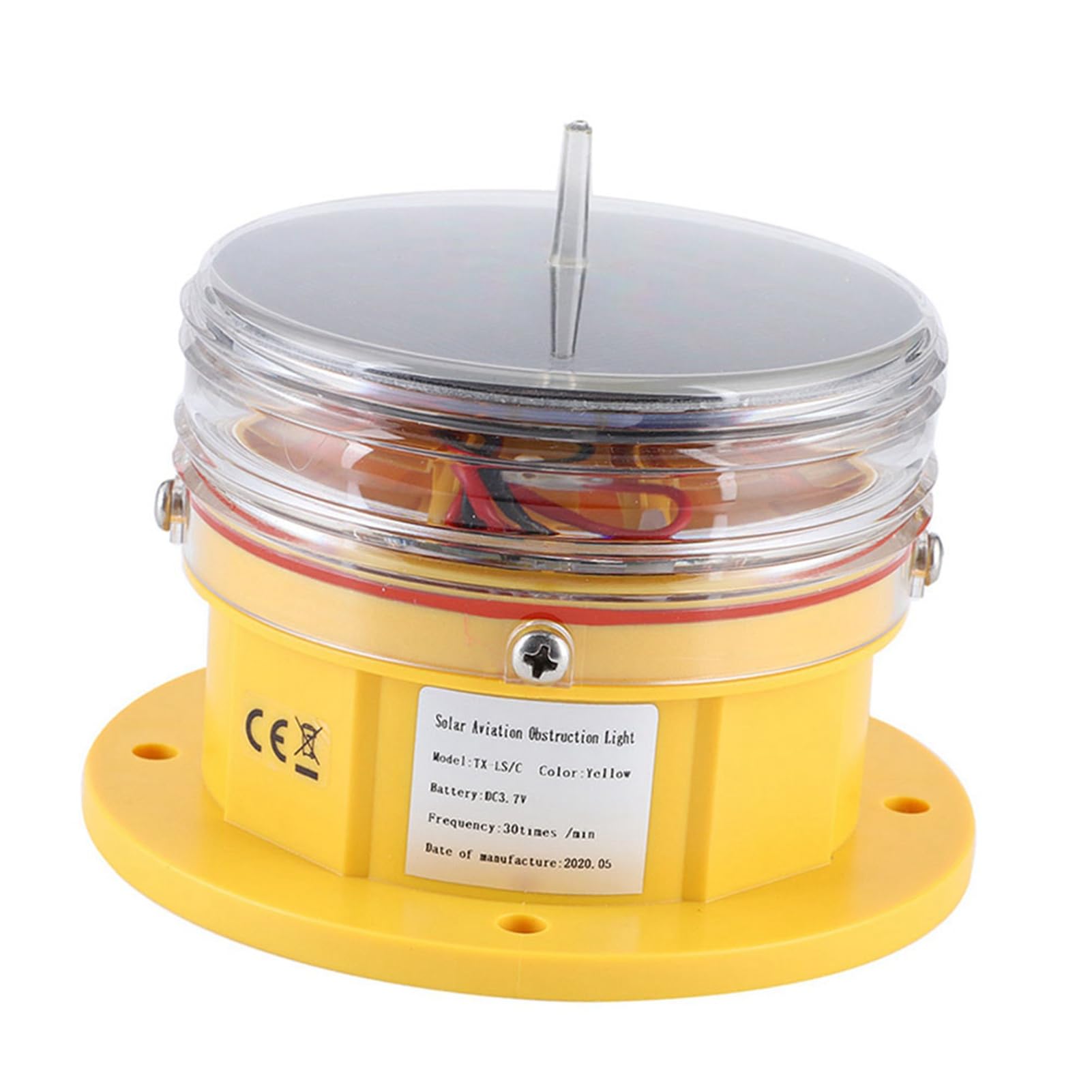 Ausla Balise Latérale, Lampe Latérale à énergie Solaire, Balise Lumineuse IP68 étanche à LED pour Bateau, Quai Marin, Barge, Balise de sécurité, Lumière Clignotante, éclairage à 360°