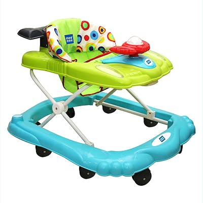 Mee Mee Baby Walker - 3 Level Adjustable Height, Foot Mat & Musical Activity Tray - Detachable Cushioned Seat - 360° Rot
