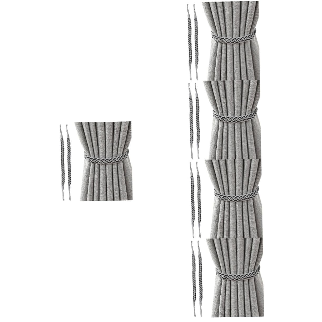 ABOOFAN Lot De 5 Embrasses De Rideaux Tendance Installation Facile 2 Pièces X 5
