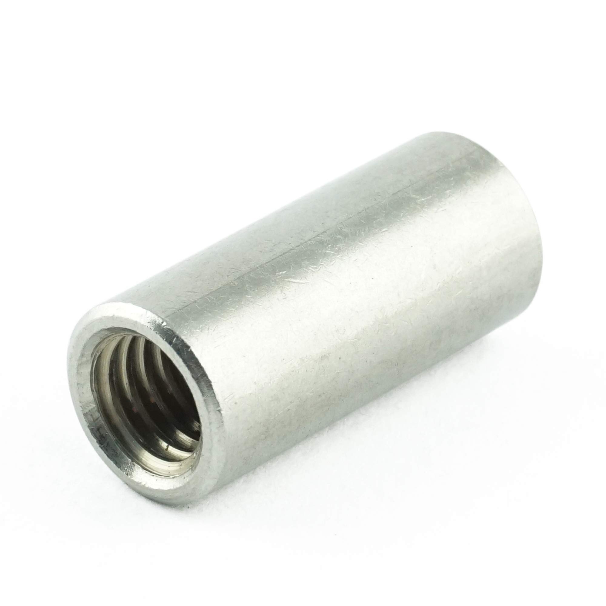 Manguito redondo M8 x 50 mm (10 unidades) – Manguitos roscados redondos – Acero inoxidable A2 V2A