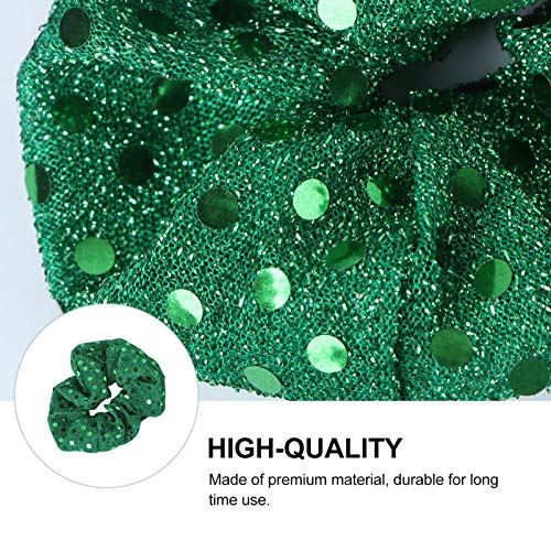 Lurrose 6pcs Christmas Hair Scrunchies Glitter Sequin Hair Bands Elastics Ponytail Holders Christmas Hair Accessories Christmas Party Favors - Image 4