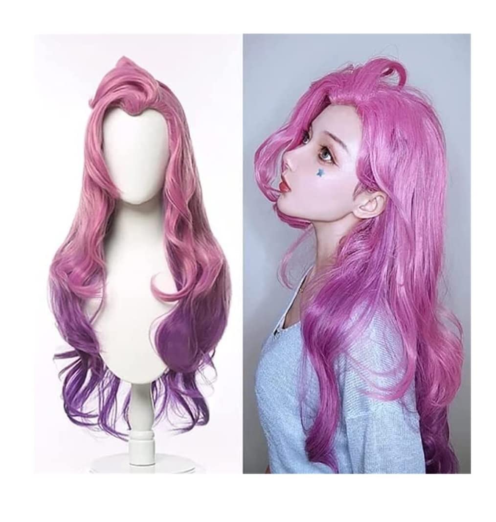 Peruki Peruki Długie Kręcone Faliste Fioletowe Peruki Dla Kobiet W Średnim Kolorze Syntetyczna Peruka Typu Cosplay Włosy Ludzkie