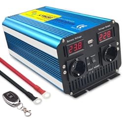 Inversor de Corriente de Onda sinusoidal Pura 3000W Convertidor DC 24V a AC 220V 230V con Control Remoto Salidas de AC Dobles & Pantalla LED para el Uso en el hogar del Carro de RV