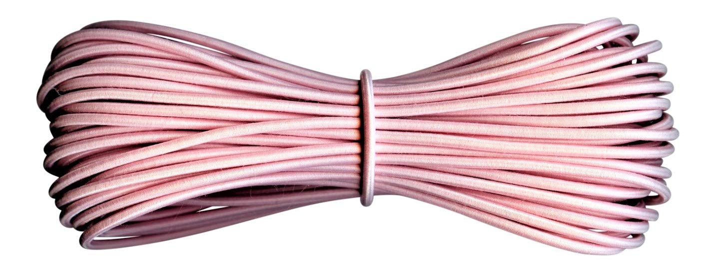 Round Elastic Cord - 3 mm diameter - Baby Pink - 30 metres — image 1