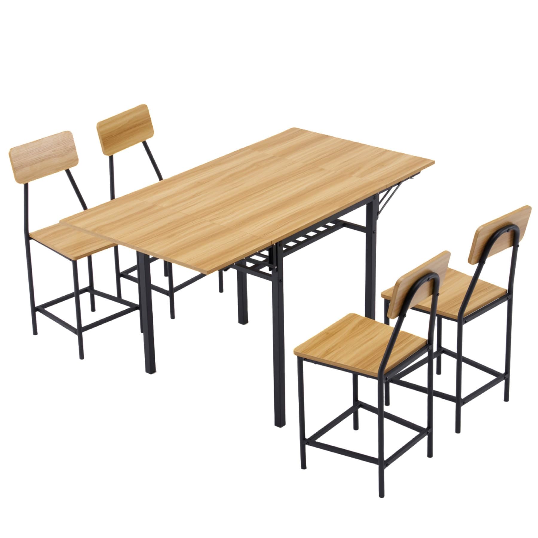 無拓パイン材チェア4脚セット