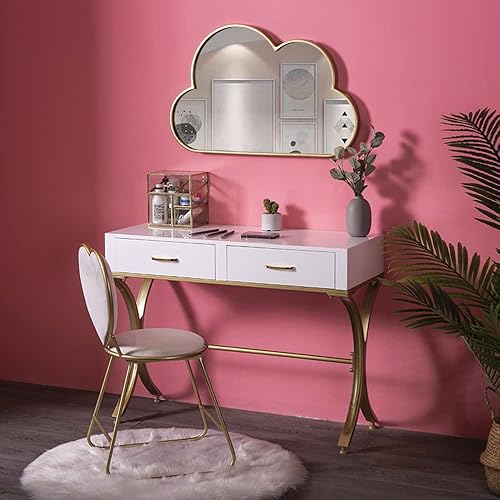 Miniatura 3 de Espejo de baño con marco de metal, espejo de pared grande, ideal para dormitorio, sala de estar, espejo decorativo moderno