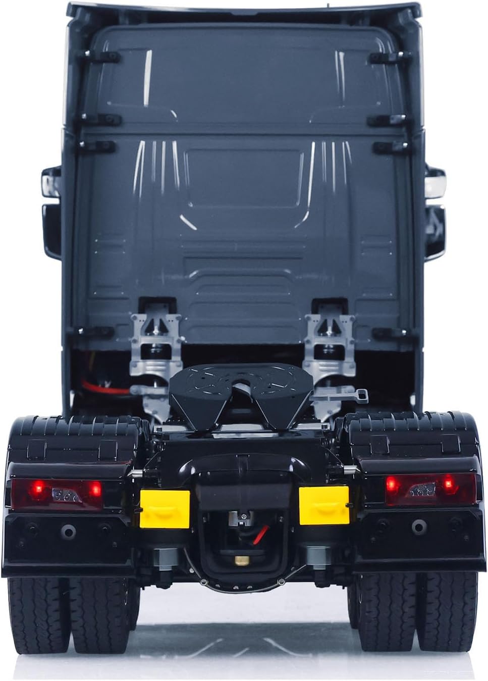 Metal Chassis 3Speed Gearbox 1/14 Remote Control Tractor Truck AWD Rwd RC Lorry Car HoBBywing Brushed Esc Flowing Water Light Hobby Grade Model for Ages 14+(Grey)