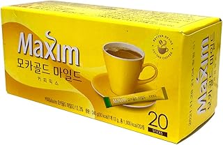 Maxim Mocha Gold Mild Coffee Mix, Korean rich chocolate and smooth coffee, full bodied flavor of Maxim Mocha Gold-100 * 12 gram