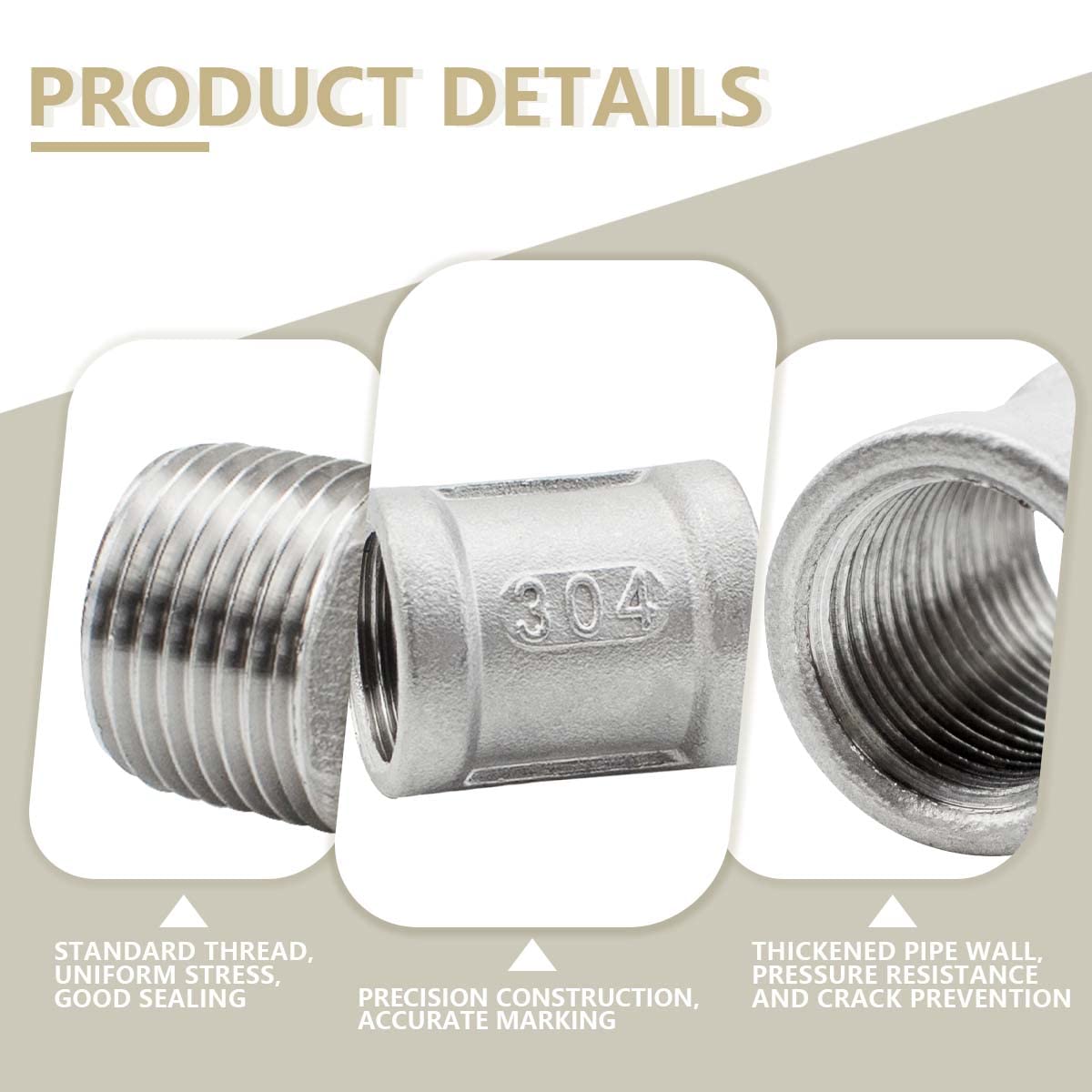Raccordo A Innesto In Acciaio Inox 304 – Filetto Femmina 1/4 BSP - Foto 2