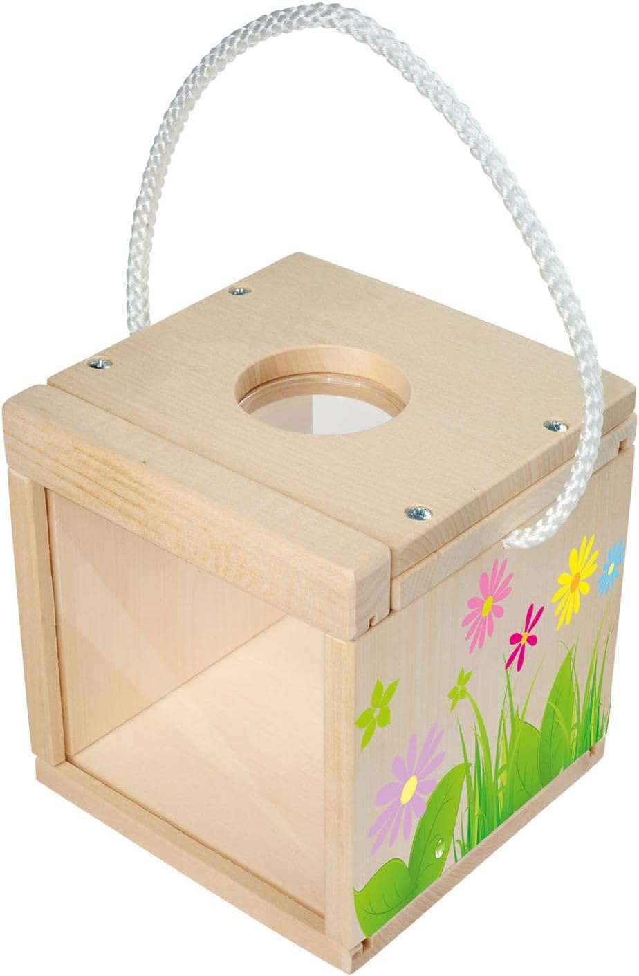 Eichhorn - Outdoor Insect Observation Box for Assembling and Painting, Includes Paint and Brush, 12 x 12 x 12 cm, Made of Basswood, from 6 Years