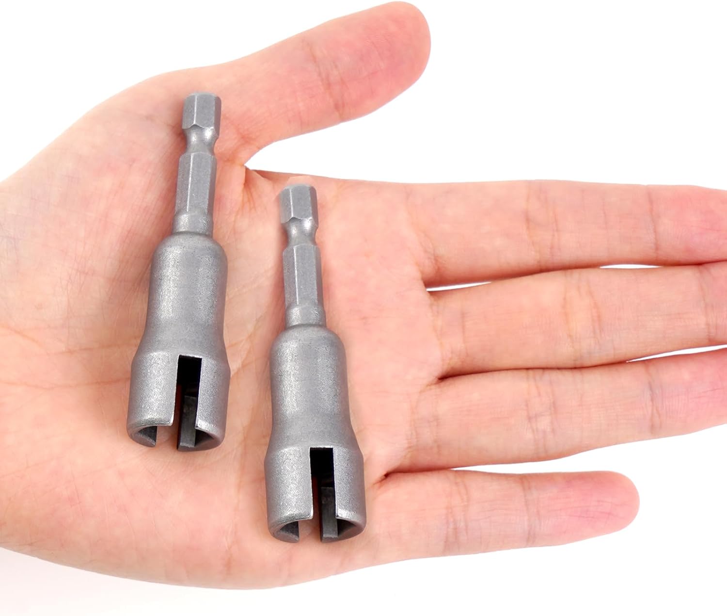 Wing Nut Driver, 2 Pcs Small Screwdriver Set, Bit Generic Hex Shank Socket Driver Adapter for Power and Hand Tools