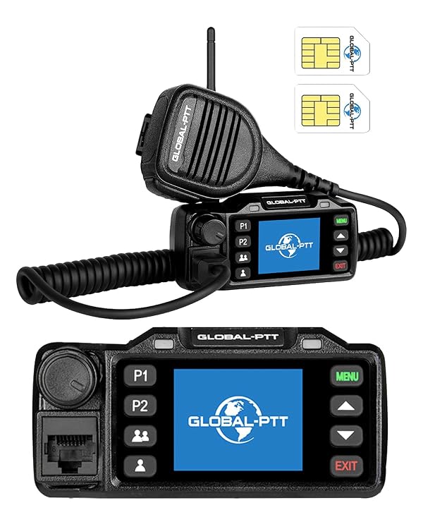 global-ptt V1 Mobile PoC Radio Unlimited Range, 2-Pack Professional Fixed-Mount Push-to-Talk Over Cellular 4G LTE Walkie Talkies Long Range for in-Vehicle Nationwide PTT Communication (2, V1) by global-ptt - Used condition - US$284.99