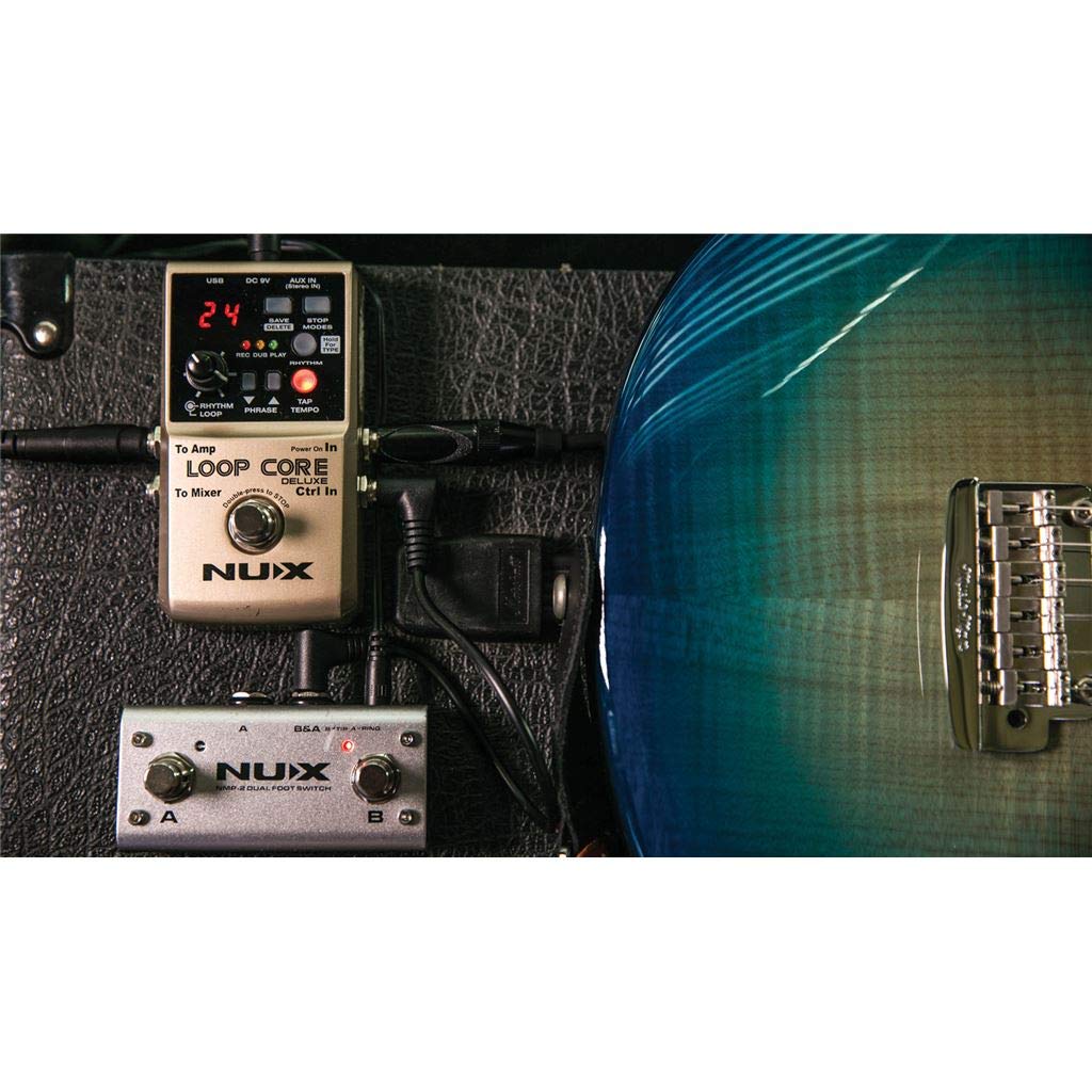 Nux Pedal Looper y caja de ritmos + pedal de 2 vías