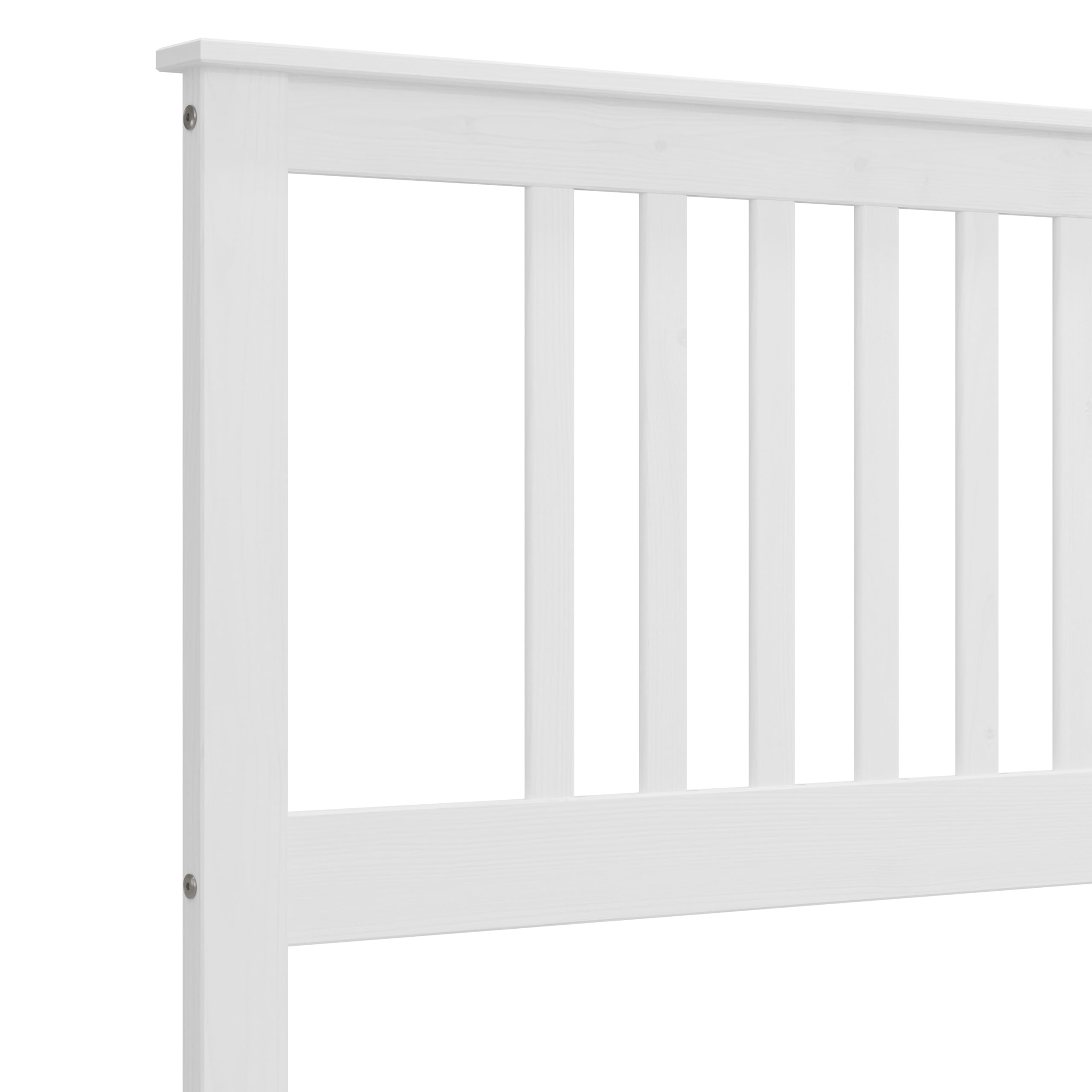 Cabecero de Cama Serie Tabac de Madera de Pino Macizo, Cabecero para Somier 135 cm, Acabado Blanco Lavado, Diseño Robusto y Funcional para Dormitorio