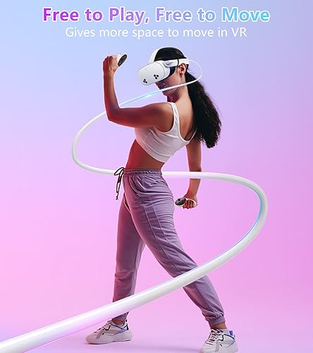 Miniatura 5 de YRXVW Link Cable 16FT Compatible with MetaOculus Quest 3S, Quest 3, Quest 2Pro, PICO 4 Accessories VR Headsets, Charging Cord and High Speed Data