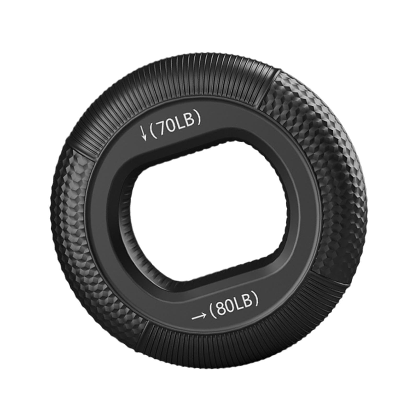 Sporting Goods - Fitness, Running & Yoga - Fitness Equipment & Gear - Hand Grippers - Silicone Finger Grip Workout Ring Finger Strength Trainer for Daily Exercise Black 70 to 80LB-image-18
