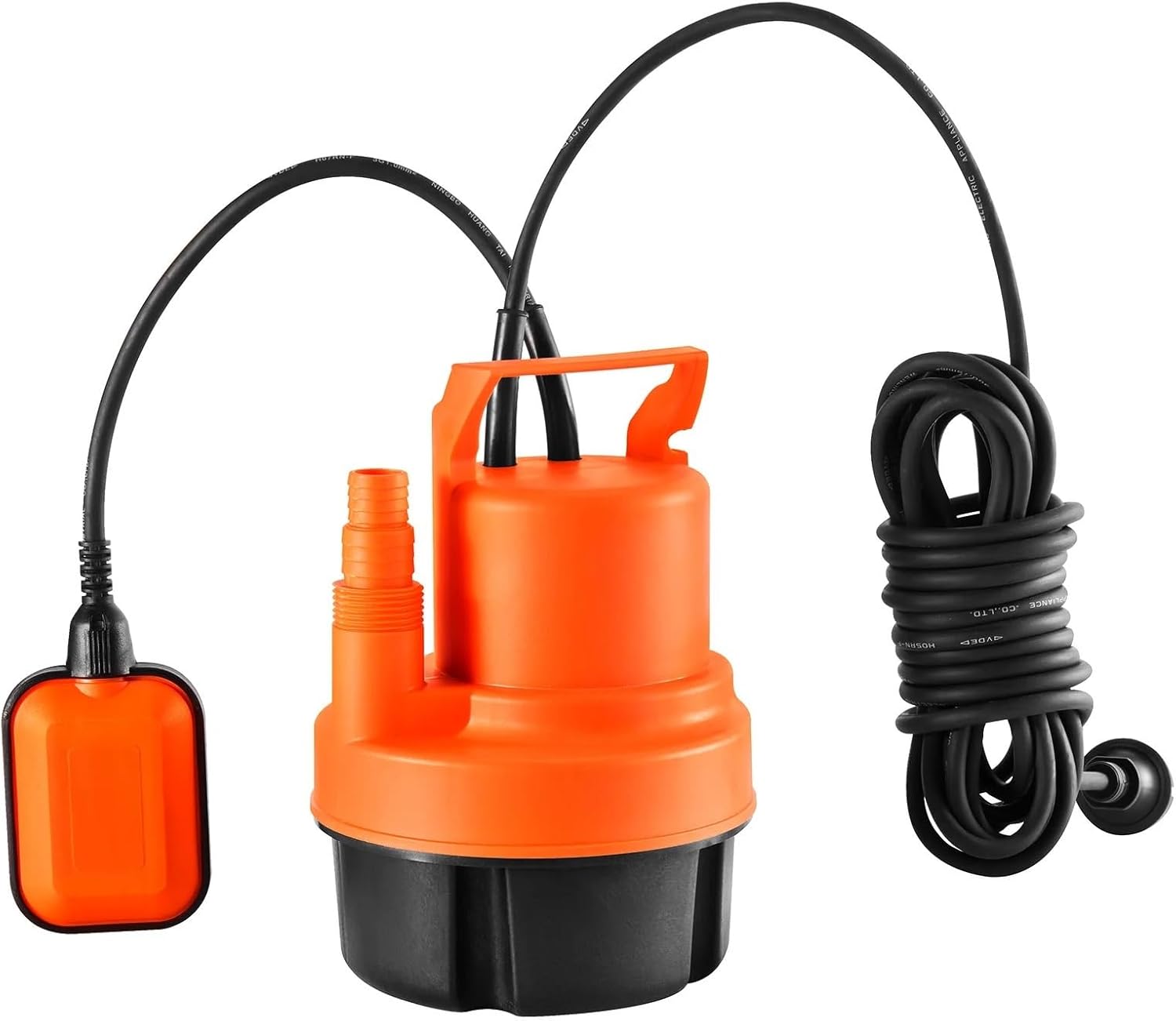 Utility Pump 1585/2510/4000 GPH High Flow Sump Pump Submersible Water Pump with 10ft Long Power Cord for Draining Water(400W 2510 GPH)