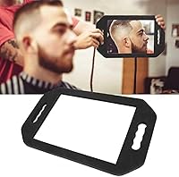 Vista 2 de HREW - Espejo rectangular grande con mango doble, equipo de peluquería ligero, accesorios para peluquería y peluquería (1 unidad, rectangular)