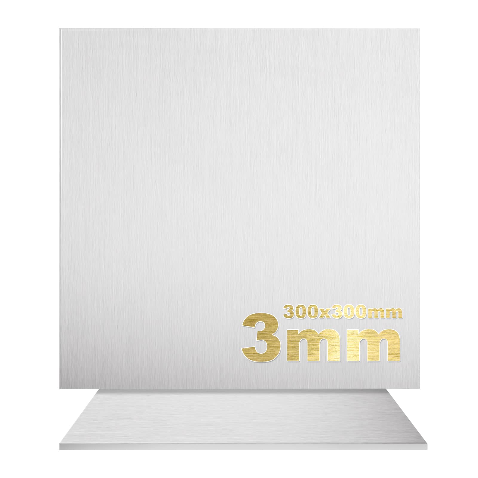 JMIATRY Lot de 2 plaques en aluminium de 3 mm, grade 6061, 300 x 300 mm