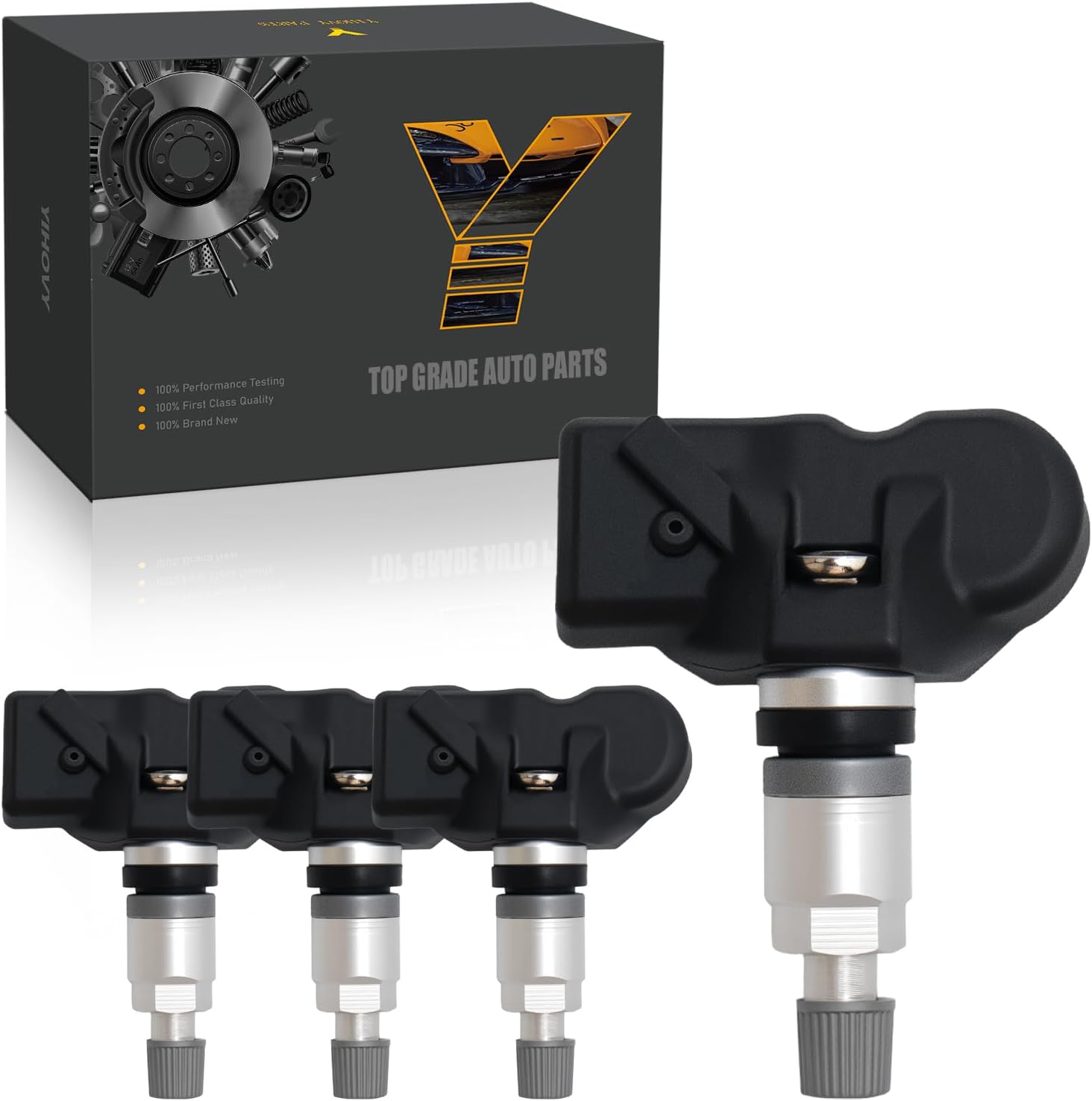 Pre-Programmed TPMS Sensor Tire Pressure Monitoring Sensor 36106798872 fit for BMW Audi Ferrari Lamborghini McLaren Porsche Volkswagen Bentley 530i 740i M4 X5 Q8 RS5 S8 Urus Macan - 433MHz (4)