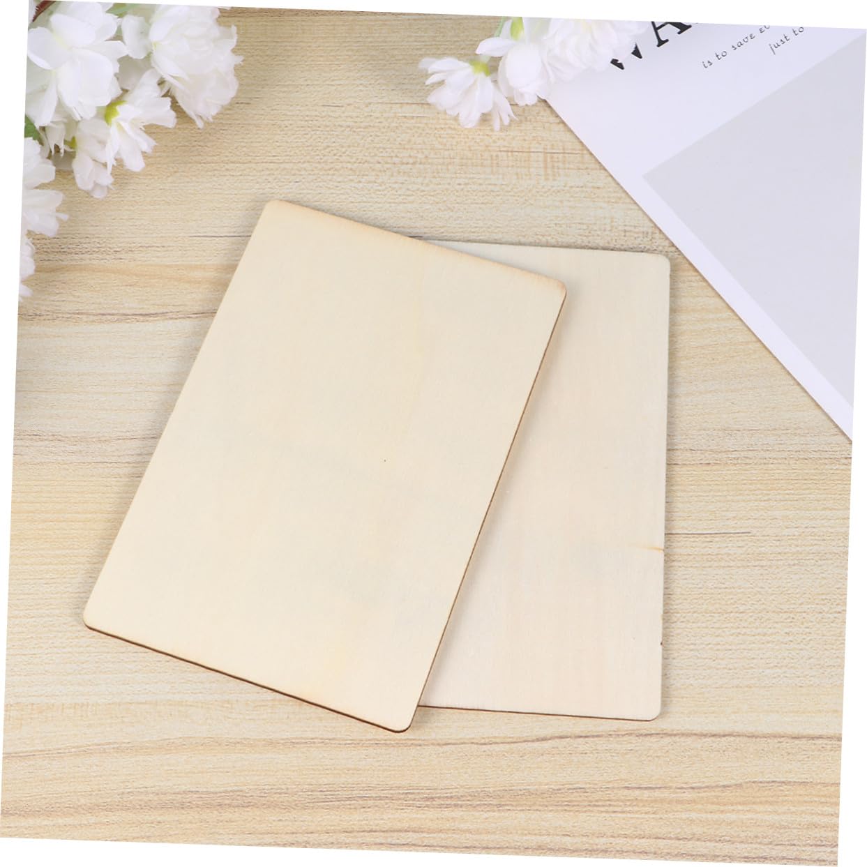Mikikit Rodajas de Madera Fomenta Creatividad y Juego Artístico para Manualidades Diy 50 Piezas Pintura a Mano Corte Láser para Niños