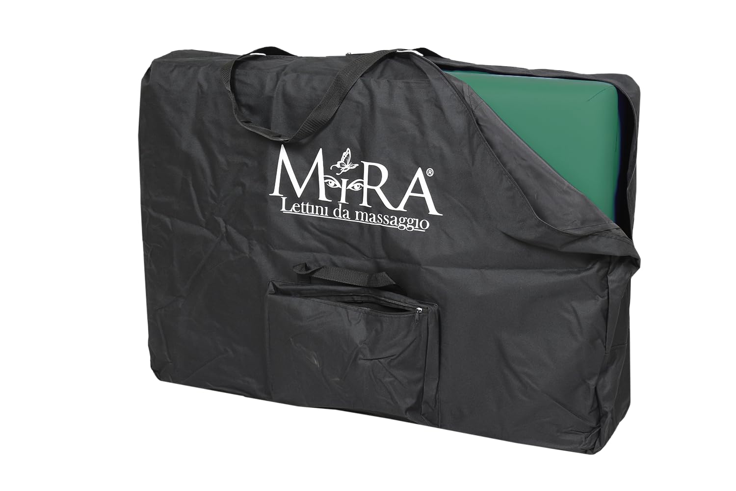 Mira Lettino da massaggio 3 zone, Relax, Lettini per massaggi in legno portatile, richiudible, con pannello reiki angoli rinforzati per fisioterapia tatuaggi estetica (Verde)