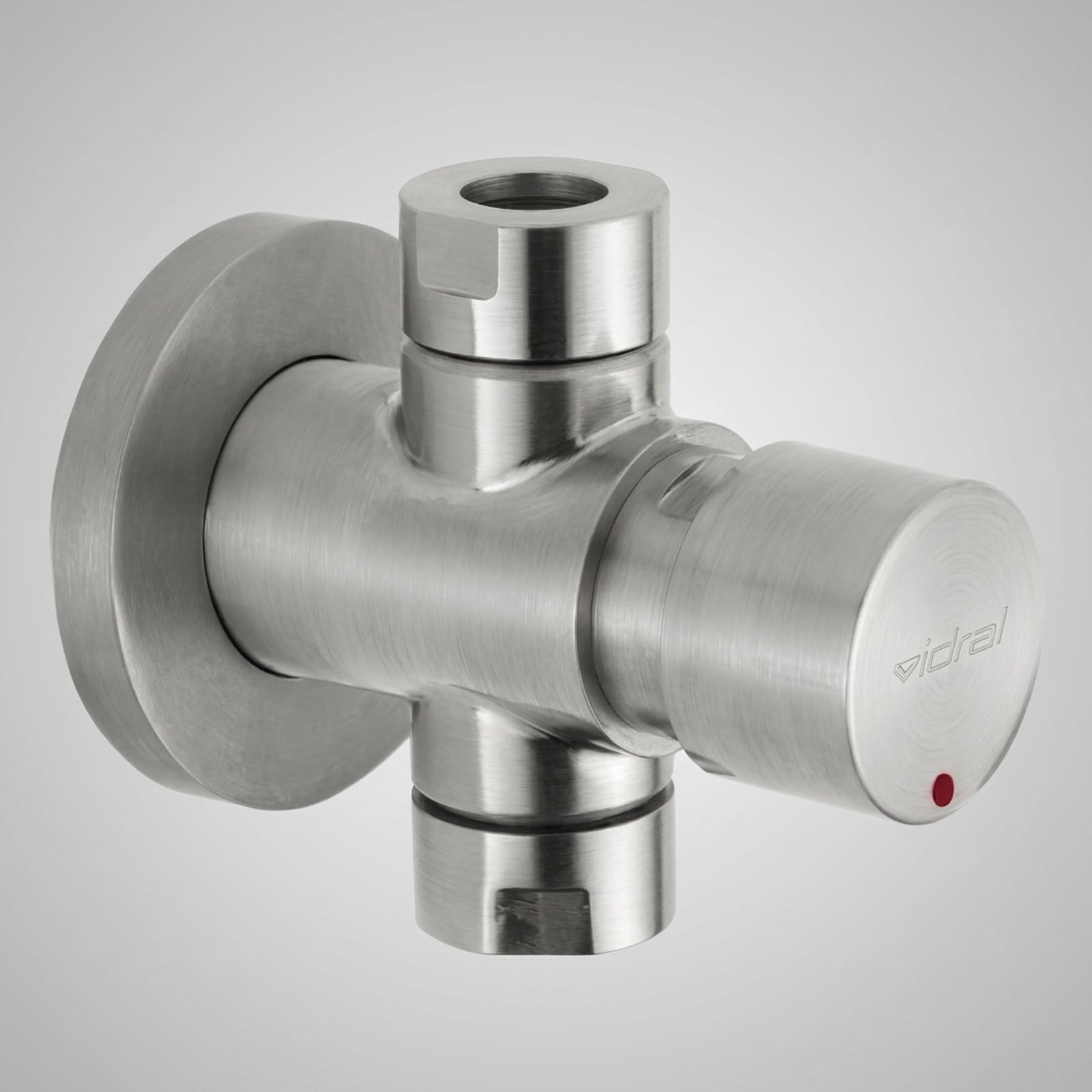 Grifo de ducha exterior temporizado 25 segundos de acero inoxidable cepillado - Idral 08430-30