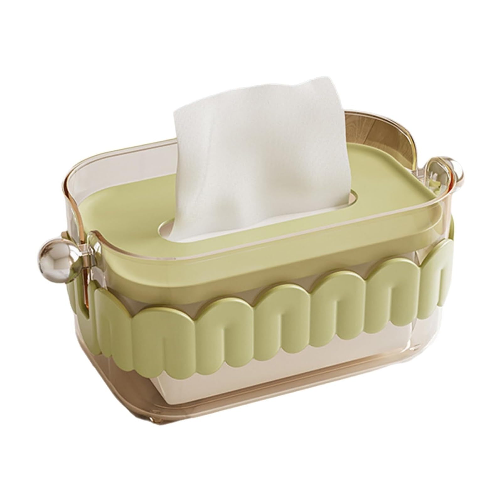 Tissue Dispenser Box Multipurpose Tissue Storage Box Holder With Easy Access Designs Apartment Must Haves(Green)