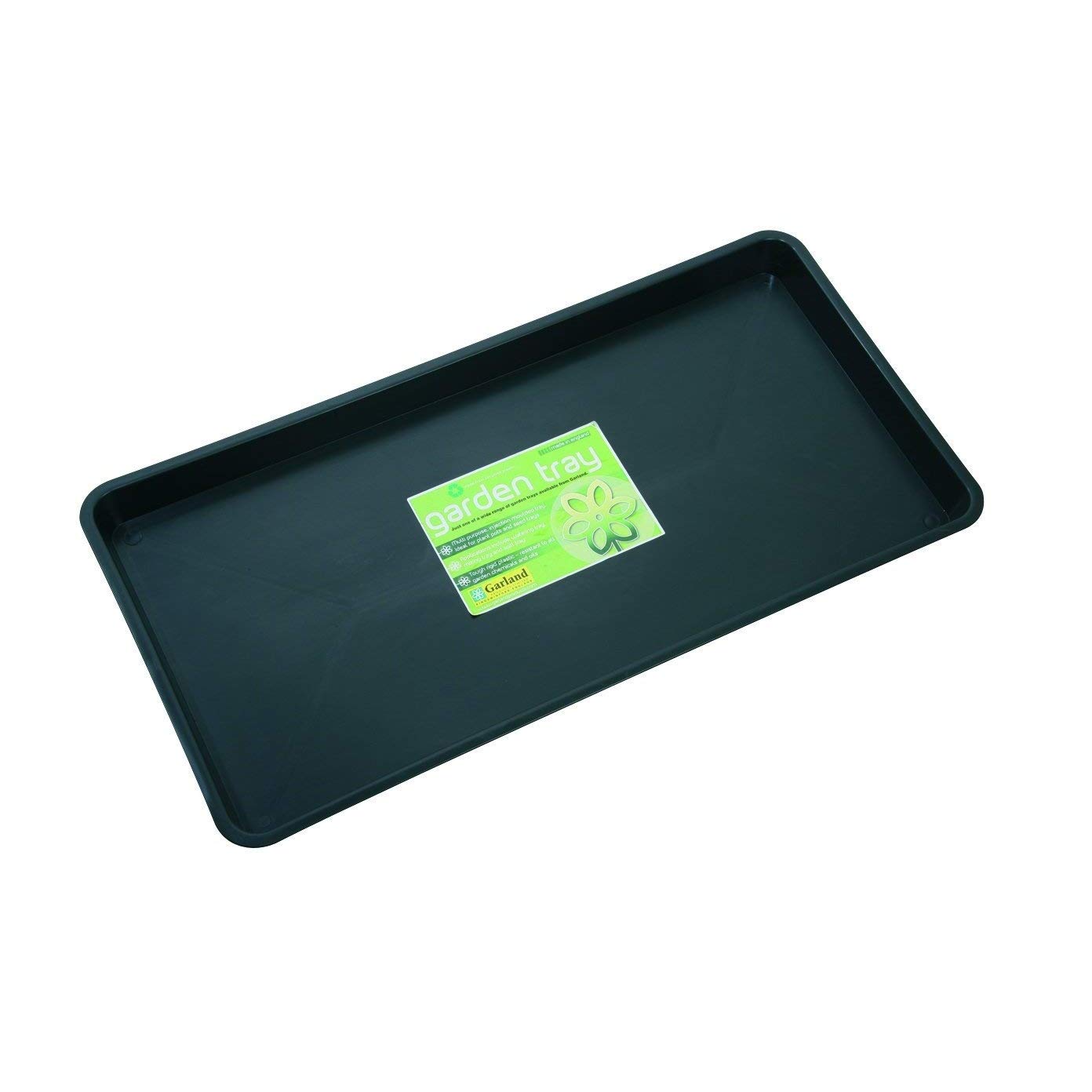 Garland Black Plant Pot Watering Seed Growbag Plastic Garden Tray - Standard