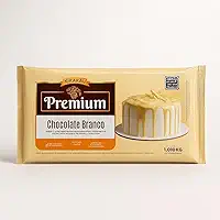 Barra de Cobertura Premium Branco 1,01kg – Chocolate Branco Profissional para Confeitaria, Recheios e Coberturas