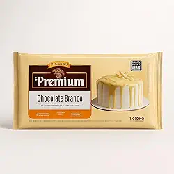 Barra de Cobertura Premium Branco 1,01kg – Chocolate Branco Profissional para Confeitaria, Recheios e Coberturas