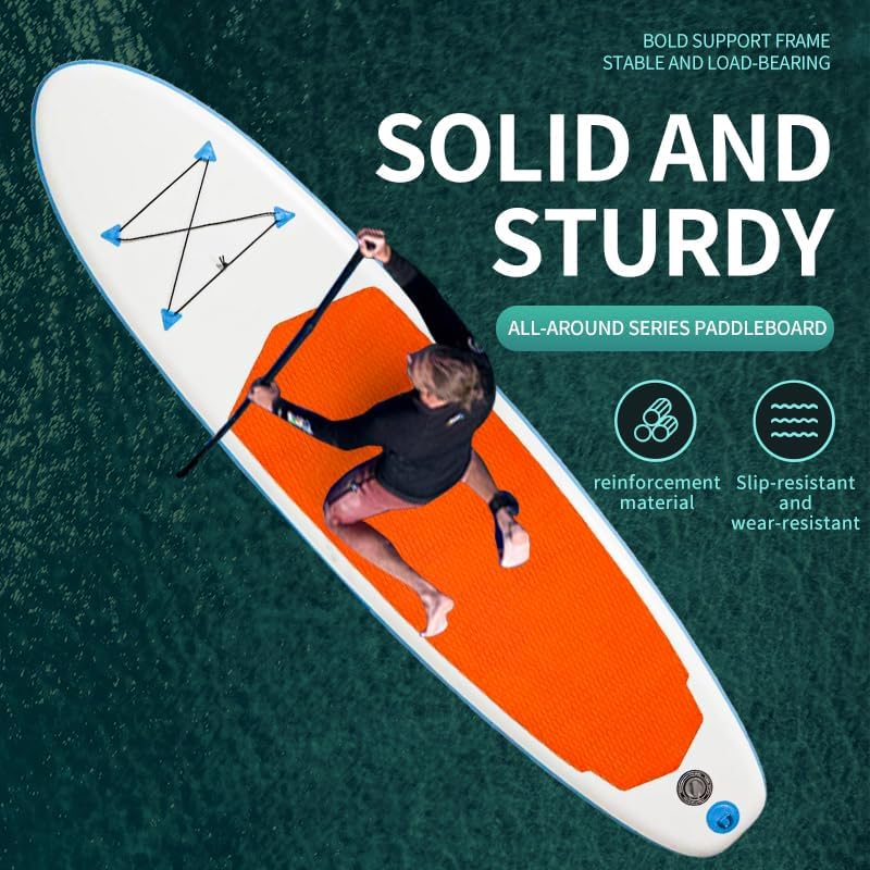 Inflatable Stand Up Paddle Board with SUP Accessories - Durable & Stable Paddleboard for Adults & Youth of All Skill Levels (Supports 350 lbs)