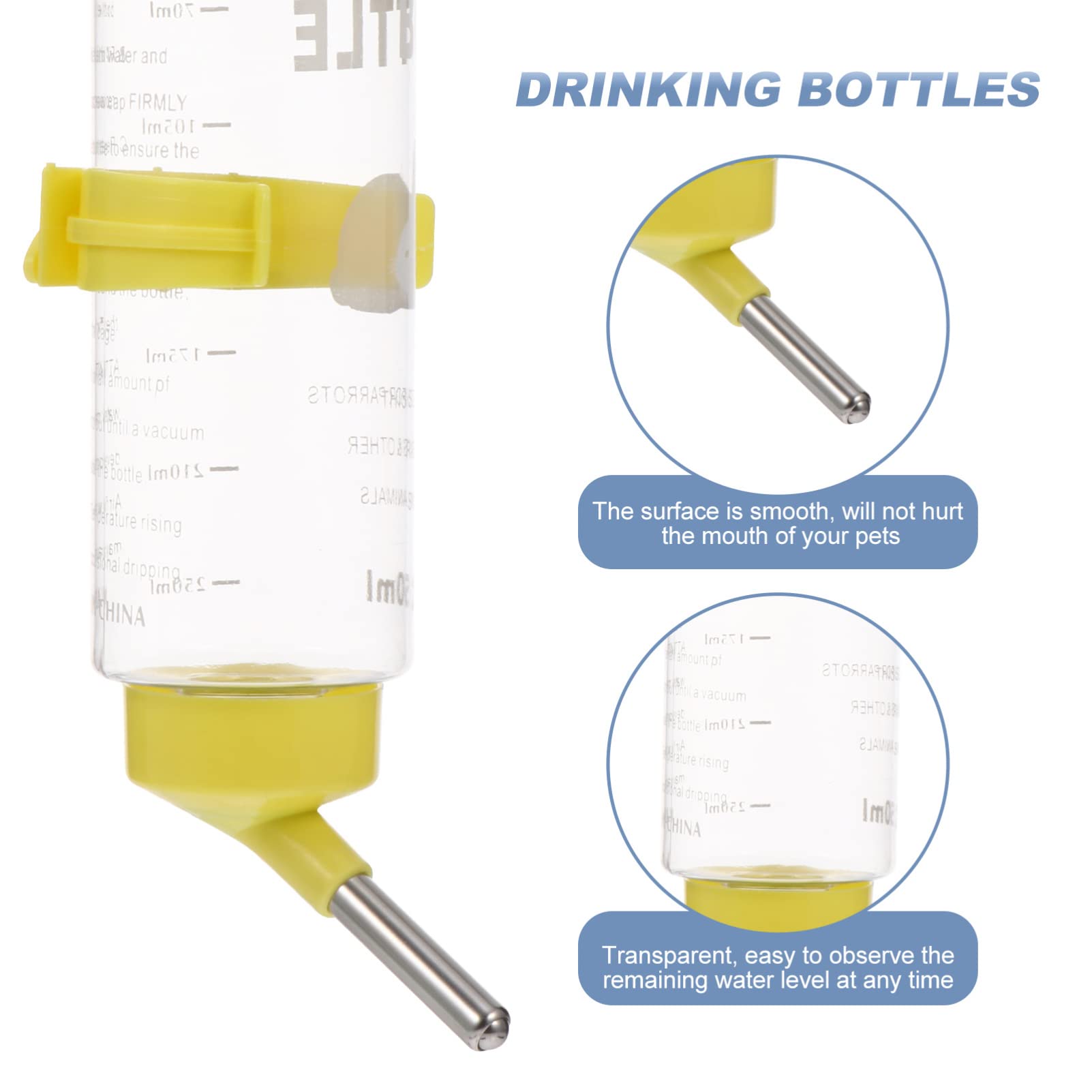 POPETPOP 6piezas Bebedero Automático para Roedores Botella De Agua para Conejos y Chinchillas Antigoteo y De Usar Accesorios para