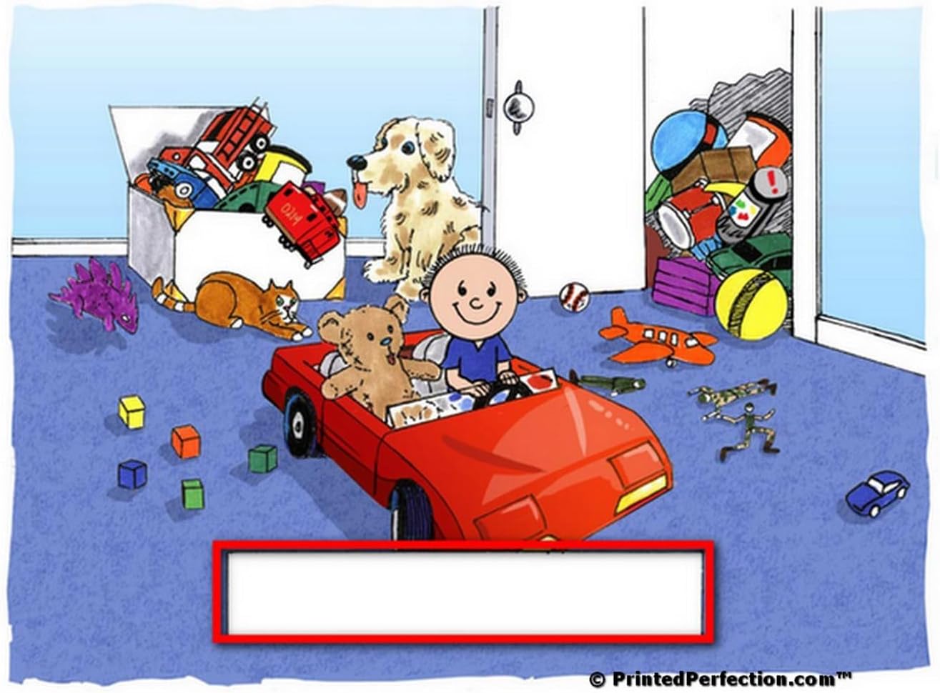 Personalized Little Boys Room Drink Set of 4 Coasters - Great Gift!