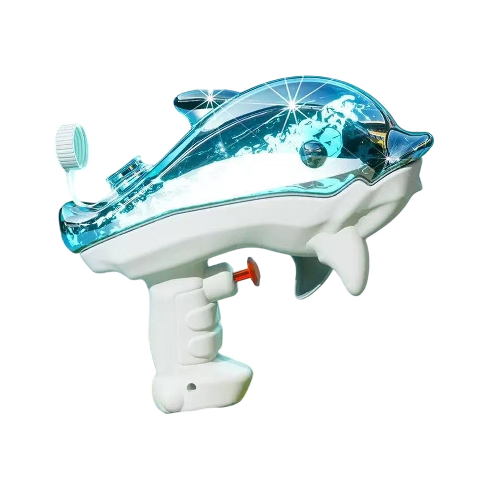 Shark Shaped Transparent Handheld Water Gun Squirt Blaster, Trigger Operated Water Soaker Pistol For Outdoor Pool & Backyard Splash Activity