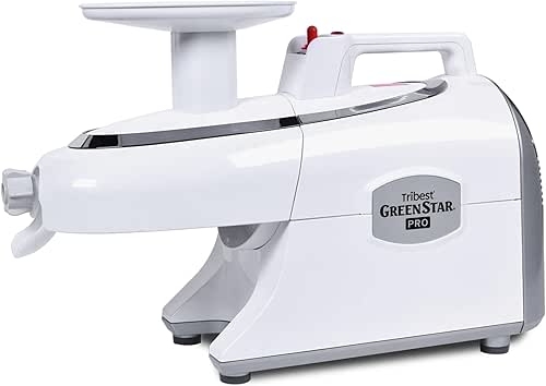 Tribest Greenstar GS-P501-B Pro Jumbo Slow Masticating Juicer, Twin Gear