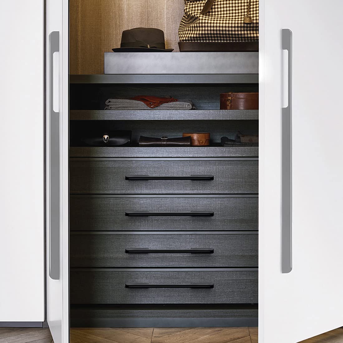 2x Witte Kast Handgrepen,Massief Aluminium Trekknoppen Deurknoppen Slaapkamer