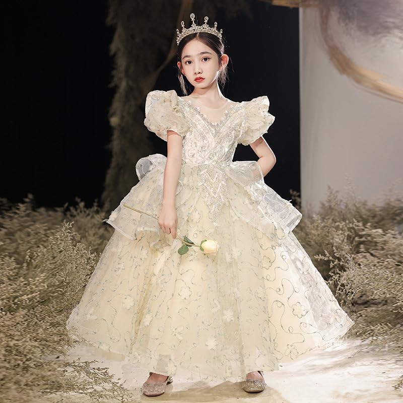 KaLI_store Party Dresses For Girls Flower Girls Satin Tulle